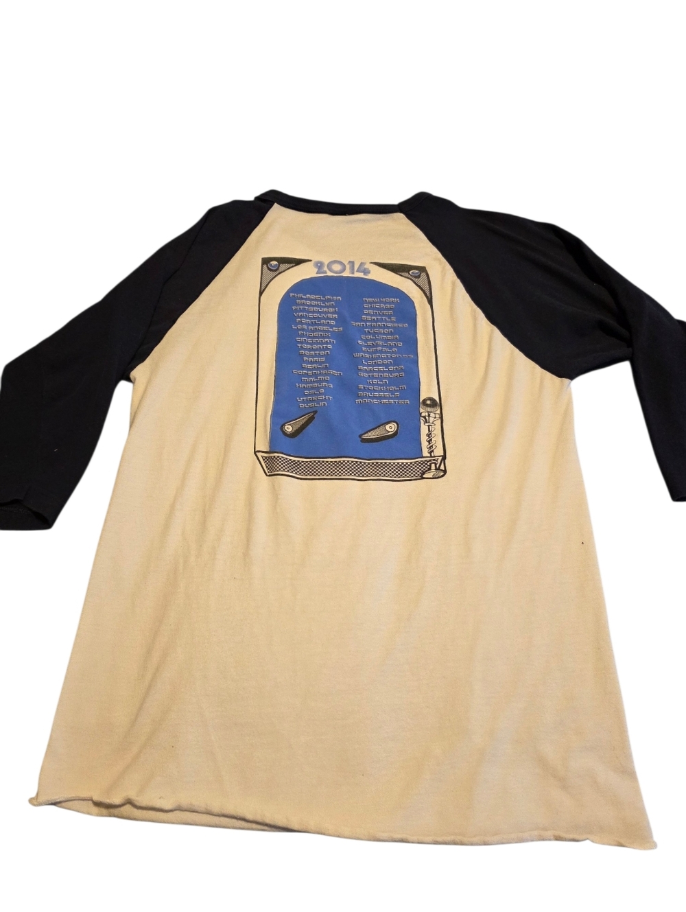 Tultex The War On Drugs 2014 Lost In The Dream Word Tour Raglan T-Shirt Size S - Picture 8 of 11